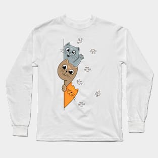 Funny Cats, Hanging Cats, Orange Cats are the best Long Sleeve T-Shirt